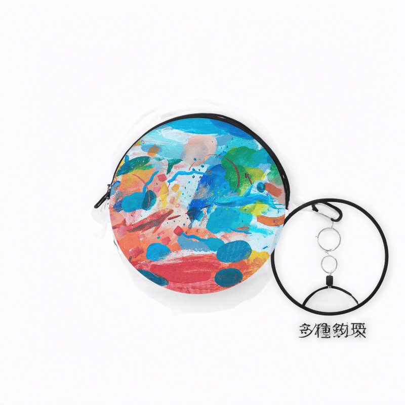 讓鯨魚跳舞 Dancing Whales — 迷你圓形零錢包（圓形耳機包） 2
