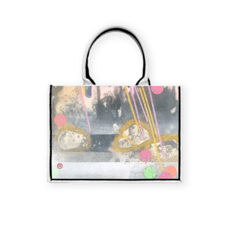 彩虹雨-9 — 黑飾條 Book Tote 精品 托特包 2