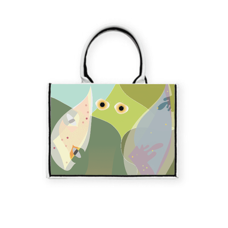 迷藏象 — 黑飾條 Book Tote 精品 托特包 3