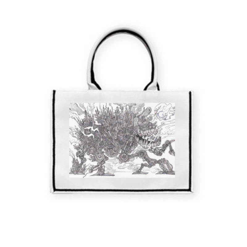 夢之機械巨獸 — 黑飾條 Book Tote 精品 托特包 2