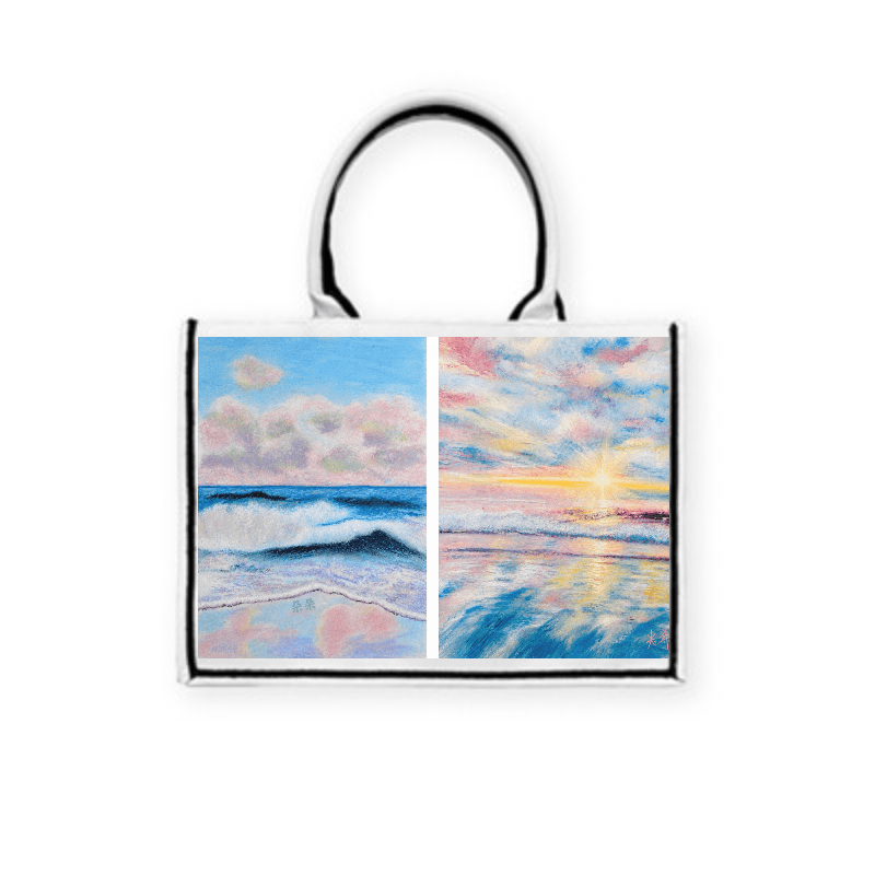 《朵朵》 — 黑飾條 Book Tote 精品 托特包 2