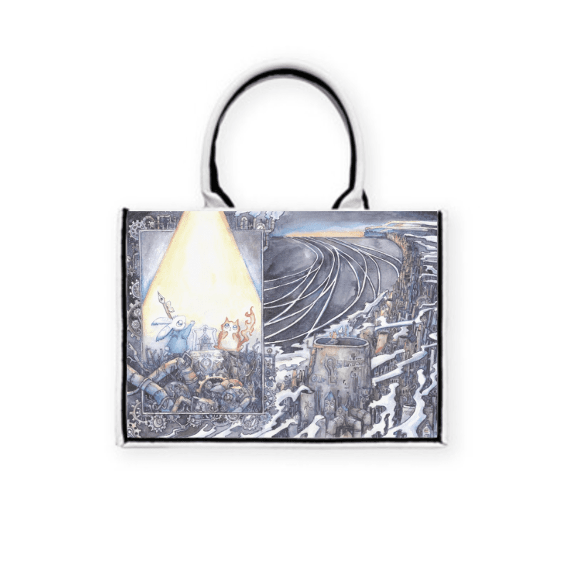 曙光下的新旅程 — 黑飾條 Book Tote 精品 托特包 2
