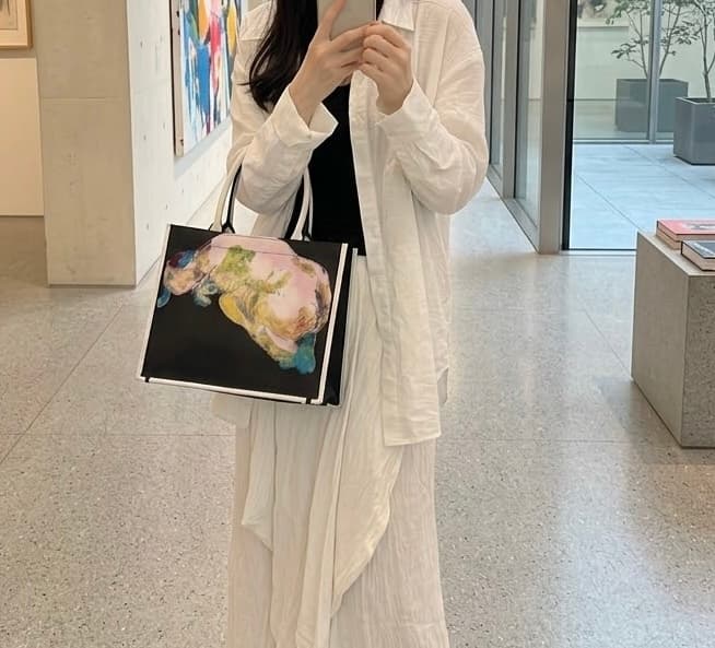 重生 — 黑飾條 Book Tote 精品 托特包 H37 x W28 x D16 cm AB50 2