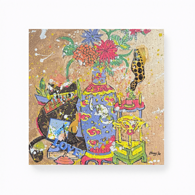 《宋韻 · 平安喜樂》 Song Aesthetic · Peace & Joy   — 9片式拼圖造型墊（杯墊、滑鼠墊、隔熱墊）中款  23 x 23 cm BA50 4