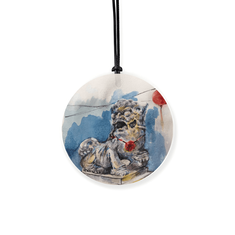 獅吼 — 圓形行李掛牌（識別證套）直徑 8.5 cm AT50 4