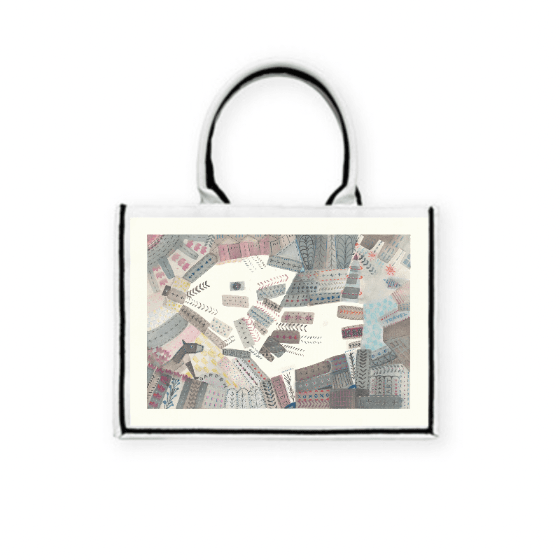 花園 — 黑飾條 Book Tote 精品 托特包 H37 x W28 x D16 cm AB50 2