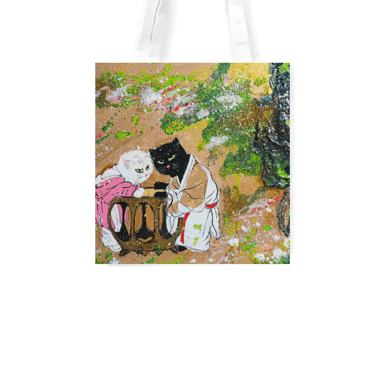 《宋韻 · 花影私語》 Song Elegance · Whispers Beneath the Blossoms — 單層 A4 托特包（有底、提袋）Ｗ24.5 x Ｈ33.5cm AB54-2 4