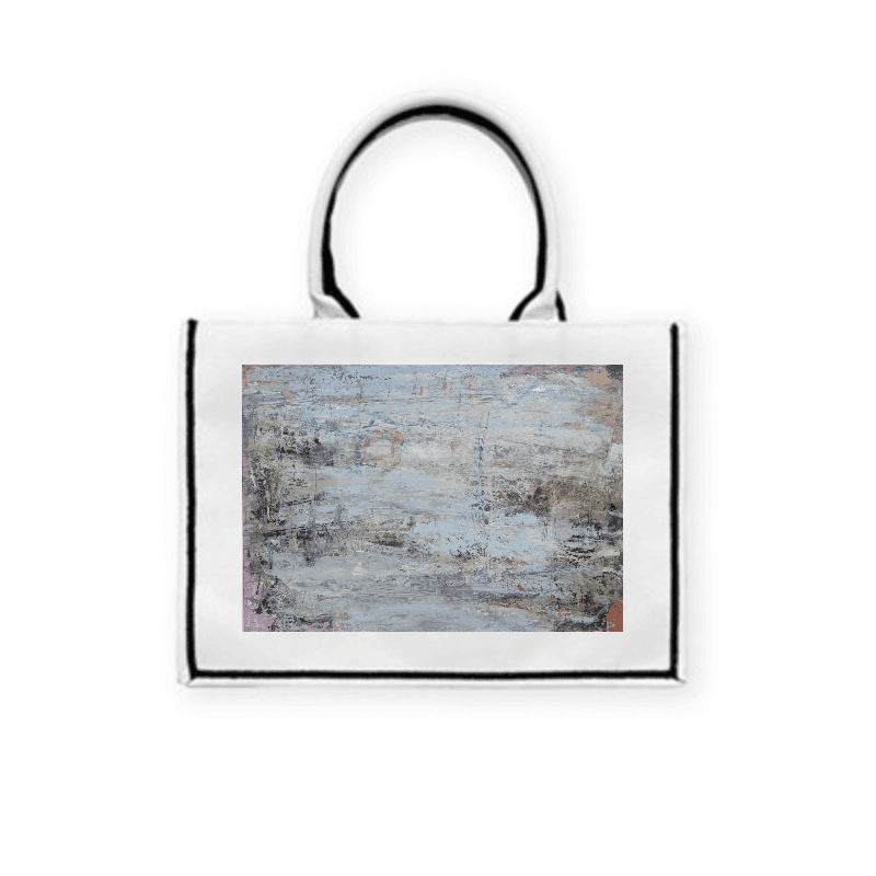 旅遊寄情 — 黑飾條 Book Tote 精品 托特包 H37 x W28 x D16 cm AB50 4