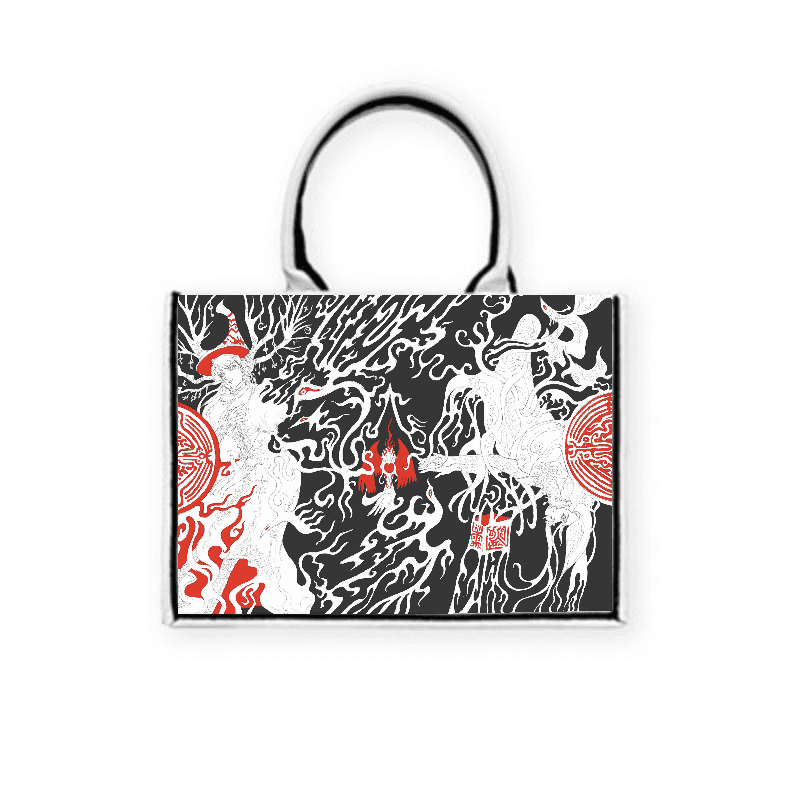 夢境牌：傳達者  Messenger — 黑飾條 Book Tote 精品 托特包 H37 x W28 x D16 cm AB50 4