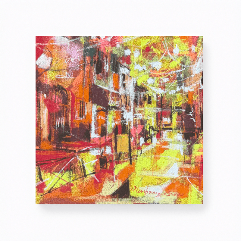霓虹的街區 — 9片式拼圖造型墊（杯墊、滑鼠墊、隔熱墊）中款  23 x 23 cm BA50 4