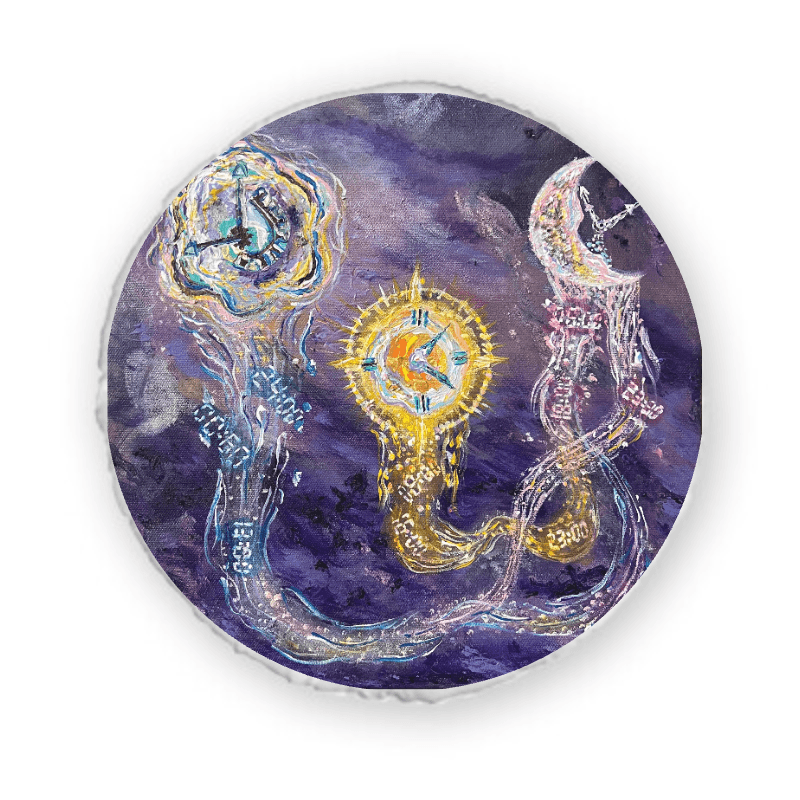 Interwoven Time — 圓形抱枕（可拆式）直徑45cm AH13 4