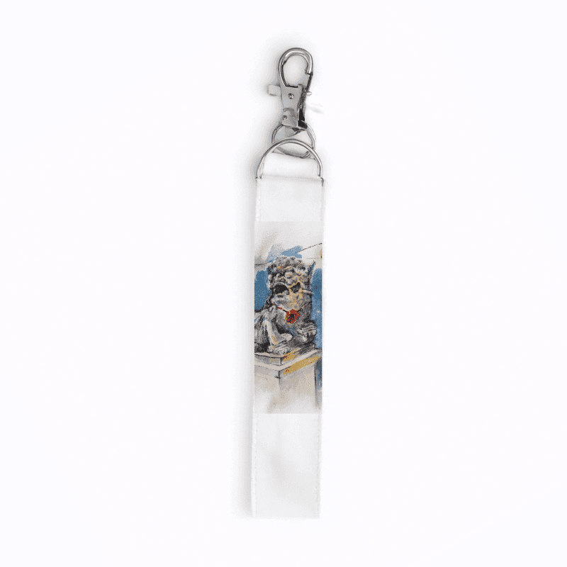 獅吼 — 布條鑰匙圈（吊飾、吊牌）Ｗ3 x H16 cm AT9 4