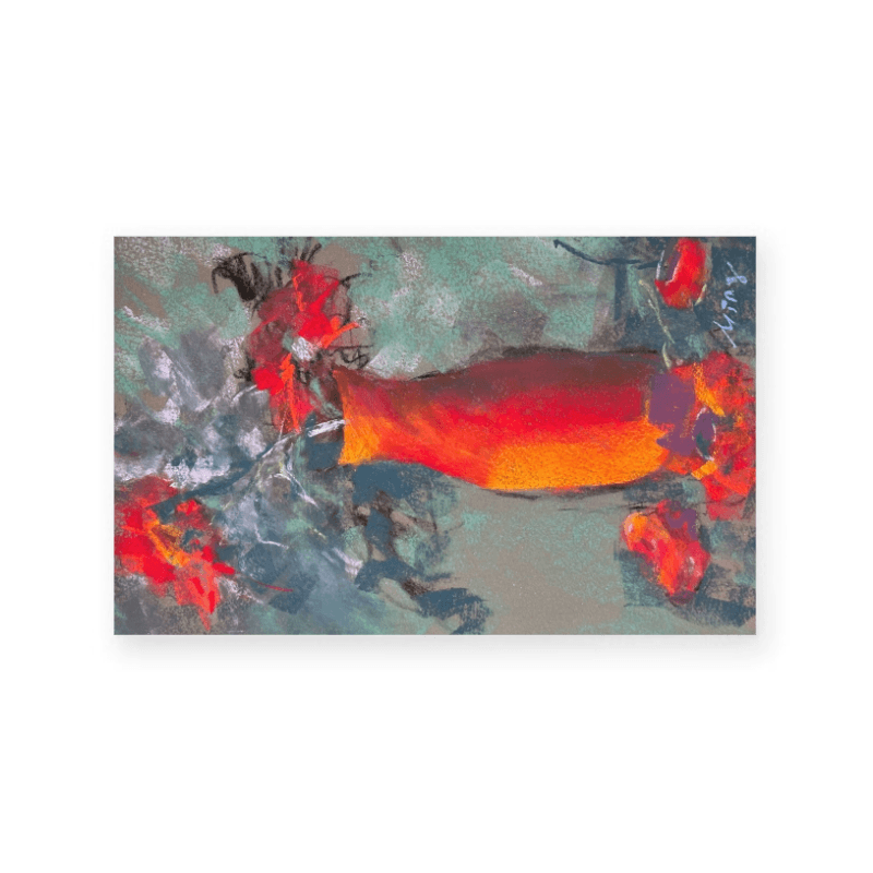 紅瓶與紅花 — 泡綿 止滑 腳踏墊（毛絨 地墊）40 x 60 cm BA28 4
