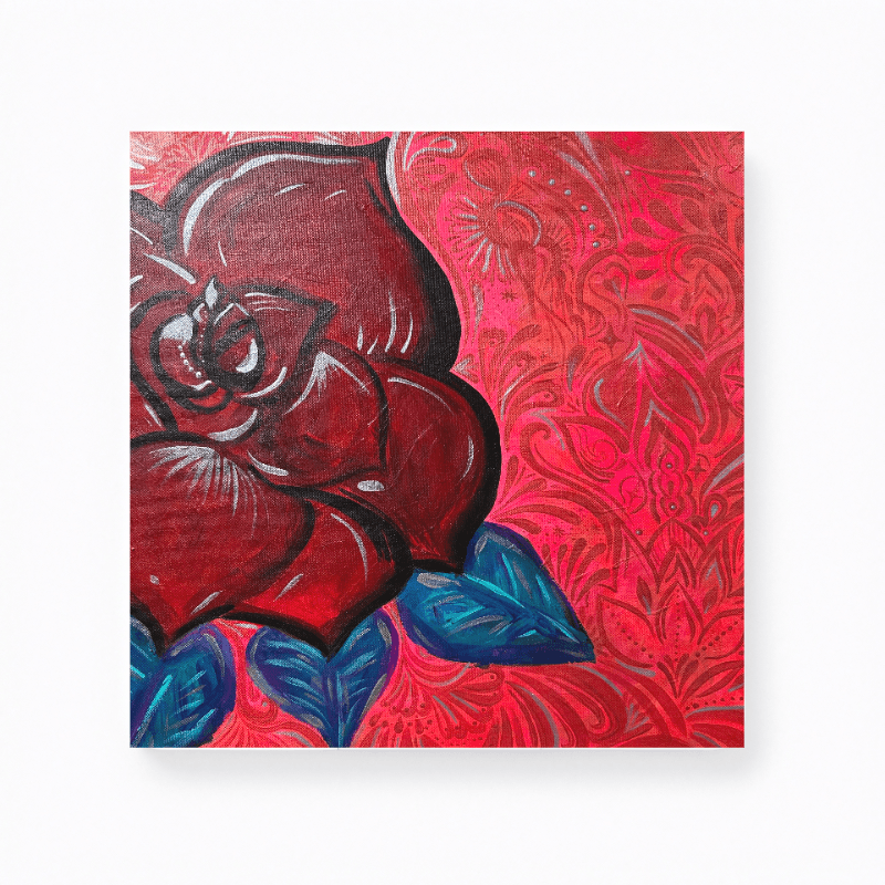 無題-玫瑰 — 9片式拼圖造型墊（杯墊、滑鼠墊、隔熱墊）中款  23 x 23 cm BA50 4