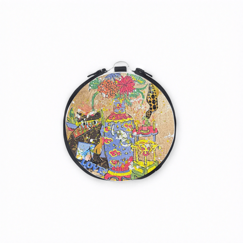 《宋韻 · 平安喜樂》 Song Aesthetic · Peace & Joy   — 圓形收納零錢包（雙開拉鍊）直徑10.5cm AB74 3