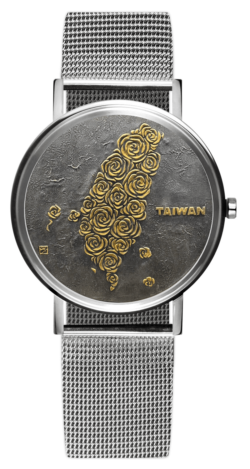 錫雕 - 台灣 TAIWAN — yunivershsieh 藝術訂製腕錶 銀色 5