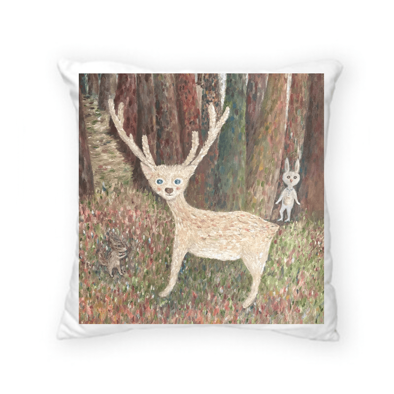 Dear deer in the forest — 方形 可拆式 抱枕 40*40 cm AH12 2